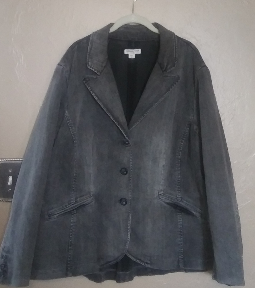 Cold water Creek gray jean jacket....